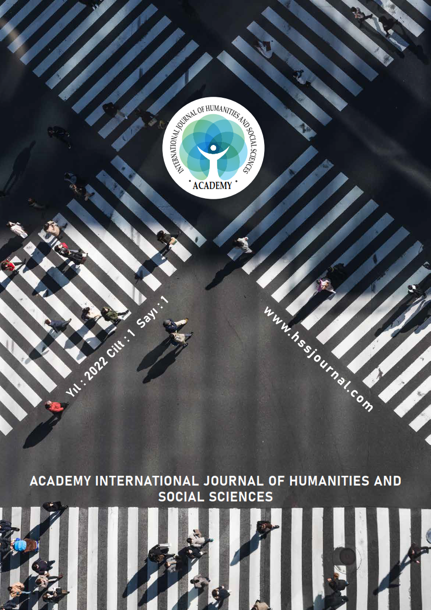 					Cilt 1 Sayı 1 (2022): ACADEMY INTERNATIONAL JOURNAL OF HUMANITIES AND SOCIAL SCIENCES Gör
				